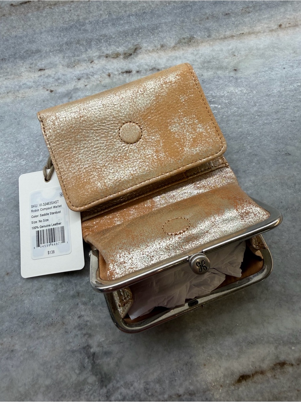 Compact HOBO Wallet - Saddle Stardust - Picture 3 of 6